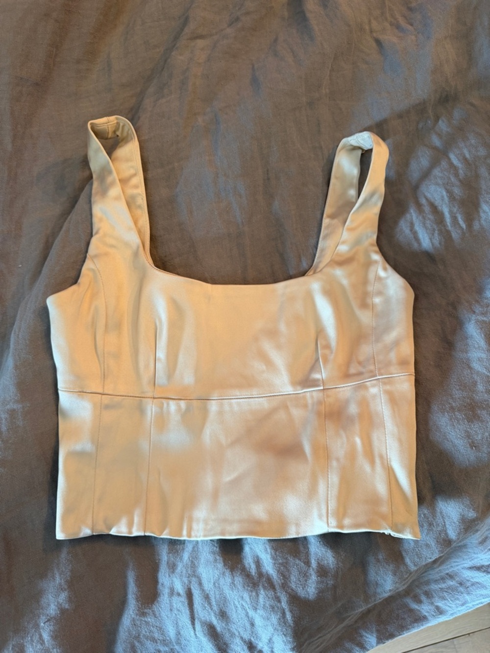 Wilfred Cream Square-Neck Cropped Tank